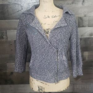 Frenchi asymmetrical zip up cardigan small